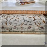DR03. Versailles Palace wool rug with grape border. 5'6” x 3'6”